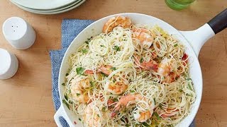 Shrimp Scampi with Angel Hair Pasta  Food Network [upl. by Ahl499]