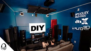 ITS DONE DIY Home Theater Episode 3  AperionAudioSpeakers  Dolby Atmos  DTS X  Auro 3D [upl. by Crelin922]