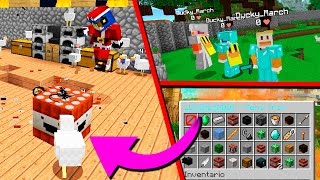 4 POLLOS TROLLEANDO CON HACKS EN MINECRAFT  SURVILAND 4 EP28 MINECRAFT SERIE 111 APIXELADOS [upl. by Velick]