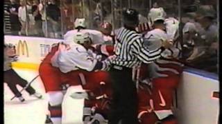 Hockey rough stuff  1996 World Cup of Hockey pt23 [upl. by Eugenio693]