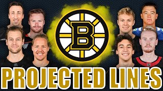 BOSTON BRUINS STANLEY CUP IN SIGHTS Boston Bruins 202425 Projected Line Combinations [upl. by Talie]