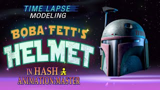 Spline modeling Boba Fetts Helmet in Hash AnimationMaster timelapse [upl. by Reyna]