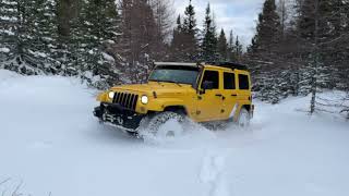 Cooper STT Pro Snow Test  Jeep Wrangler In Deep Snow  DJI Mini 2 [upl. by Hyacinth728]