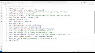 Indexing in NumPy [upl. by Nealson]