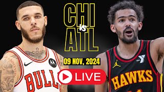 🔴LIVE  Atlanta Hawks Vs Chicago Bulls Full Game  NBA Live  NOV 09 2024  2K [upl. by Nochur]