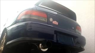 gc8 sti with 3quot downpipe and fujitsubo rm01a catback exhaust [upl. by Lamond619]