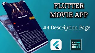 flutter movie app using tmdb api part 4  movie app flutter  Description Page [upl. by Dorothi158]