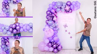 COMO HACER UN ARCO DE GLOBOS 😊👍 decoración con globos para cumpleaños ✨ Gustavo gg [upl. by Ylehsa]