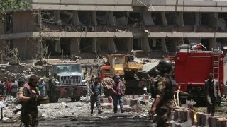 Deadly car bomb blast inside Afghanistans capital city [upl. by Eastman106]