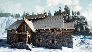 ARK Survival Ascended  Viking Longhouse  Build Tutorial [upl. by Laing]