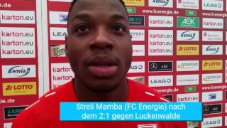 Streli Mamba schießt das Siegtor für Energie Cottbus gegen Luckenwalde [upl. by Aidyl]