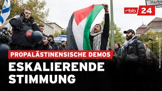 Zunehmende Gewalt auf propalästinensischen Demos [upl. by Zorana1]