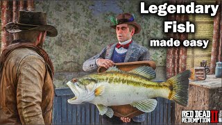 All Legendary FISH locations  Special Spinner and unique Fisherman Hat in red dead redemption 2 [upl. by Ayikal]