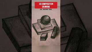 🔴3D Composition drawing creating in secs trending drawingguide shortsvideo [upl. by Romaine790]