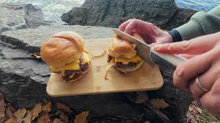 The Ultimate Campfire Cookout Cheese and Avocado Smash🔥🍔camping adventure outdoors [upl. by Merry]