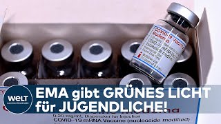 CORONA EUBehörde empfiehlt COVID19Impfstoff von Moderna für Kinder und Jugendliche ab 12 Jahren [upl. by Trish]