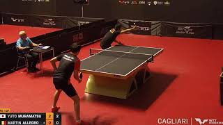 Yuto Muramatsu vs Martin Allegro  Full Match  Short Form  QF  WTT Feeder Cagliary [upl. by Maribelle]