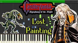 Lost Painting  Synthesia  Castlevania Sotn  Piano tutorial [upl. by Colner306]