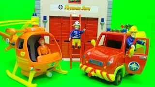 New 👨🏽‍🚒 Feuerwehrmann Fireman Sam Pontpandy Rescue Playset Opening and Officer Steele needs help [upl. by Meekah]