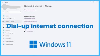 Dial up internet connection on windows 11  10 [upl. by Rbma]