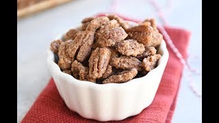 Easy Cinnamon and Sugar Candied Pecans [upl. by Quintessa]