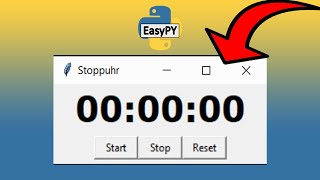 Python Tutorial 44 Stoppuhr mit GUI amp Liveanzeige [upl. by Nahgeam]