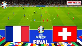 France vs Switzerland  UEFA EURO 2024 Final  Full Match All Goals  PES Gameplay PC [upl. by Salamone55]