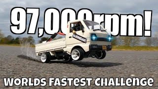 CRAZY Brushless Hoonigan Kei Truck  Worlds Fastest WPL D12 Competition [upl. by Carmena380]