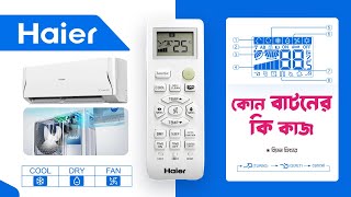 How to Use Haier AntirustCool DCinverter AC Remote [upl. by Rekoob]