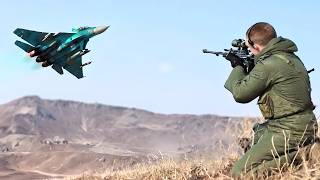 SNIPER vs JETS Ukrainian Sniper hit the North Korean SU34 jet with a direct shot [upl. by Naliorf]