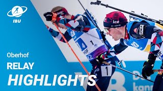 World Cup 2324 Oberhof Men Relay Highlights [upl. by Erasaec]