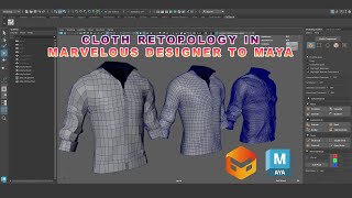 How to ReTopology in Marvelous Designer Cloth to Maya  2024  CGGUM [upl. by Blanch]