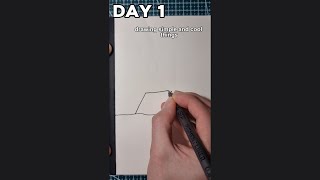 Simple drawing EVERY DAY challenge│Learn to draw cool and easy things with me easydrawing [upl. by Barn]