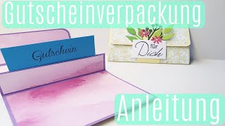 Gutscheinverpackung ✿ Geschenkidee ✿ Basteln mit Papier ✿ Anleitung ✿ Adventskalender Idee [upl. by Lovel72]