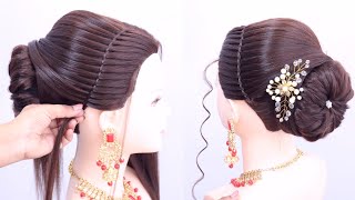 Easy Elegant Hairstyle for Wedding Guests  Stunning Bridal Updo in Just 5 Minutes [upl. by Idell]