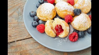 How to make Ebelskivers Dutch JamFilled Pancakes [upl. by Hervey]