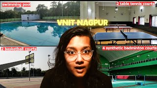 LUXURIOUS Sports Facilities at VNIT Nagpur🤑  Aesthetic swimming pool  Synthetic courts [upl. by Htidirem606]