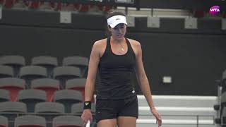 Garbiñe Muguruza Practice  Brisbane 2018 [upl. by Irama]