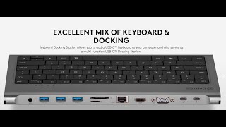 USB C KEYBOARD DOCKING STATION [upl. by Drusie]