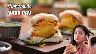 Vada Pav Recipe How to Make Mumbais Iconic Street Food at Home  वडा पाव बनाने की रेसिपी [upl. by Inalaehon]