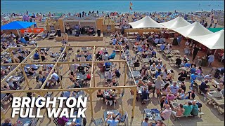 BRIGHTON ENGLAND 🇬🇧 Full walking tour  City centre and seaside on a bank holiday weekend 🏖 [upl. by Melnick]