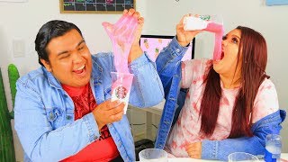 DIY Starbucks Ombre Slime With Karina Garcia [upl. by Eseela378]