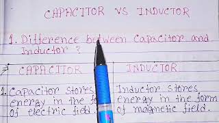 Capacitor vs inductor in hindidifference between capacitor and inductor in hindicapacitorinductor [upl. by Acey]