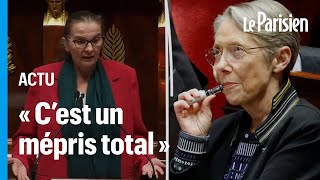 Une députée LFI sermonne Élisabeth Borne qui vapote à l’Assemblée nationale [upl. by Latsryk]