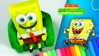 BOB ESPONJA de MASSINHA de BRINCAR  Massinha Play Doh  Vídeo para criança  Vídeo de massinha [upl. by Ahseya]