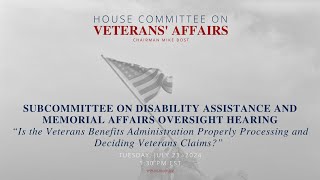 Subcommittee on Disability Assistance and Memorial Affairs Oversight Hearing [upl. by Eduard]