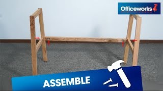 Arken Solid Timber Desk Assembly Instructions [upl. by Enitsirt]