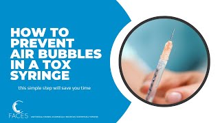 How To Prevent Air Bubbles In Botox Syringes [upl. by Debbee]