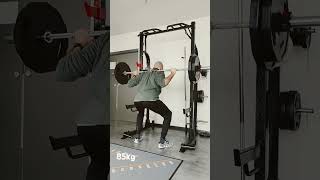 Test 1RM High Bar Squat [upl. by Anura697]