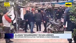 Víctimas recuperan sus motos robadas allanamiento en desarmadero deja 5 detenidos [upl. by Asirram]